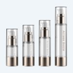 Skin Care Cream Cosmetic Airless Pump Bottle Small Custom Logo Plastic Packaging Bottle