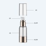 Skin Care Cream Cosmetic Airless Pump Bottle Small Custom Logo Plastic Packaging Bottle - 图片 2