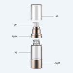 Factory Sells New Beauty Product 15ml 20ml 30ml 50ml Uv Coating Rolling Beads Airless Bottle Aluminium - 图片 2