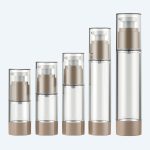 New Design Low Price Round Shape Transparent AS Material Lotion Bottle Empty 1oz Plastic Cream Airless Bottle