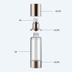 China Manufacture Selling Boston Round Transparent Airless Pump Bottle 80ml 100ml 120ml Frosted Cosmetic Bottle - 图片 2