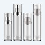 Factory Wholesale Eco Friendly Round PETG Empty Single Wall Cream Airless Pump Bottle for Cosmetics