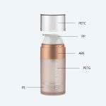 New Arrival PETG 50ml 80ml 120ml Cosmetic Packaging Luxury Transparent-wall Lotion Airless Pump Bottle With Pump - 图片 2