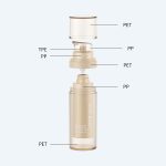 30ml 50ml All Plastic Airless Pump Bottle PET Packaging Cosmetic Replaceable Refillable Bottle - 图片 2