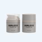 Wholesale Cosmetic 50ml Airless Pump Jar Container Empty Recycled Plastic Cosmetic Jars for Skincare