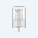 24/410 Cosmetic White Plastic Frosted Cream Pump Treatment Pump With Big Cover