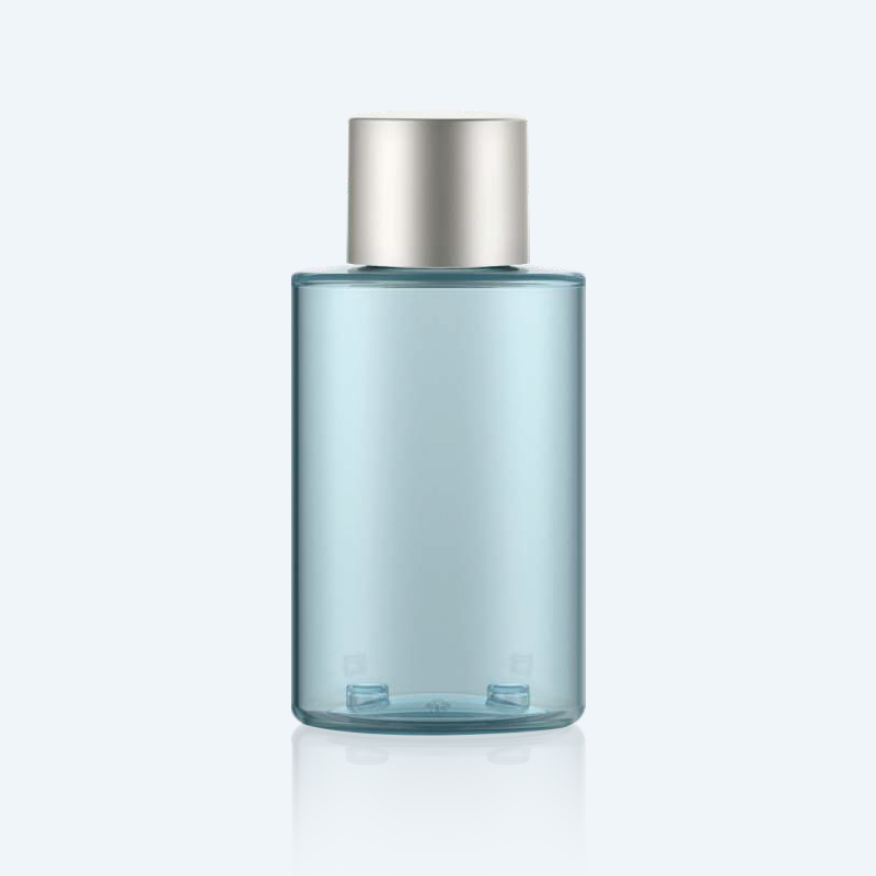 18A3-0030 30ml Blue Flat Shoulder PET Plastic Bottle  Flat Cap Pure Dew Bottle Lotion Cosmetic Toner Bottle - 图片 1