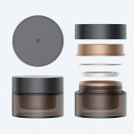 Manufacturer Supply Frosted Cosmetic Cream Jar Luxuriant Round Shape Childproof 50g Acrylic Cosmetic Jar