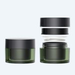 Factory Wholesale 50g AS Material Double Wall Plastic Empty Cosmetic Body Face Cream Jar Pot With Lip