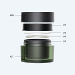 Factory Wholesale 50g AS Material Double Wall Plastic Empty Cosmetic Body Face Cream Jar Pot With Lip - 图片 2