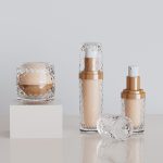 Luxury Acrylic Set Diamond Double Wall Cosmetic Packaging Set 15ml 1oz 30g Skincare Bottles