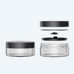 Manufacturer Wholesale Single Wall Empty Luxury AS Material Eco 100ml Plastic Jar Cosmetic Face Facial Big Jar