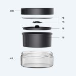 Wholesale Custom Double Wall Flat 100g AS Empty Body Scrub Butter Cream Jars with Lid Cosmetic - 图片 2