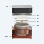 30G 50G Cream Jar Plastic Mini Transparent Double Wall Square Cosmetic sample Container with Lids - 图片 2