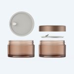 Factory directly provide customized skincare eco-friendly round PET face cream jar cosmetic plastic jar