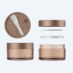 Factory Directly Provide High Quality Transparent 80ml PET Cream Jars Cosmetic Beauty Jar With Spoon