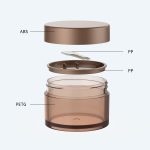 Factory Best Selling Travel Jar Round Pet Single-Wall Cosmetics Cream Empty Jar With Spoon - 图片 2