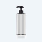 200ml Transparent Plastic Lotion Bottle With Flat Shoulder With Pump for Cosmetic Packaging and Hair Conditioner Bottle