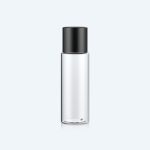 50ml High Quality Cosmetic Bottle Mini Size PET Facial Toner Bottle With Black Screw Cap