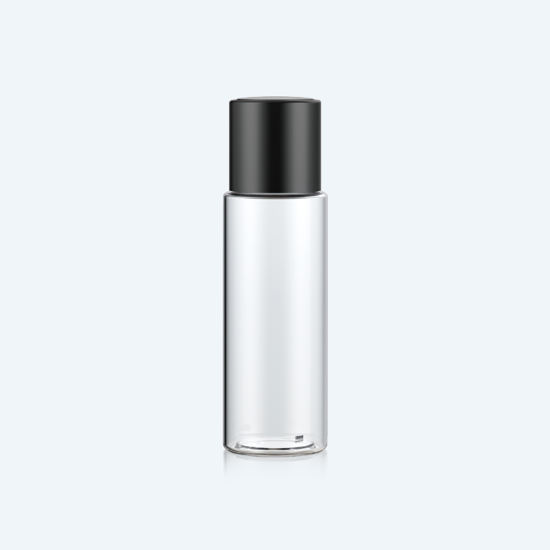 24A3-0050 50ml High Quality Cosmetic Bottle Mini Size PET Facial Toner Bottle With Black Screw Cap - 图片 1