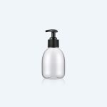 Wholesale 90 ML PET Plastic Facial Cleanser Empty Clear Hand Sanitizer Face Wash Dispenser Black Pump Bottle
