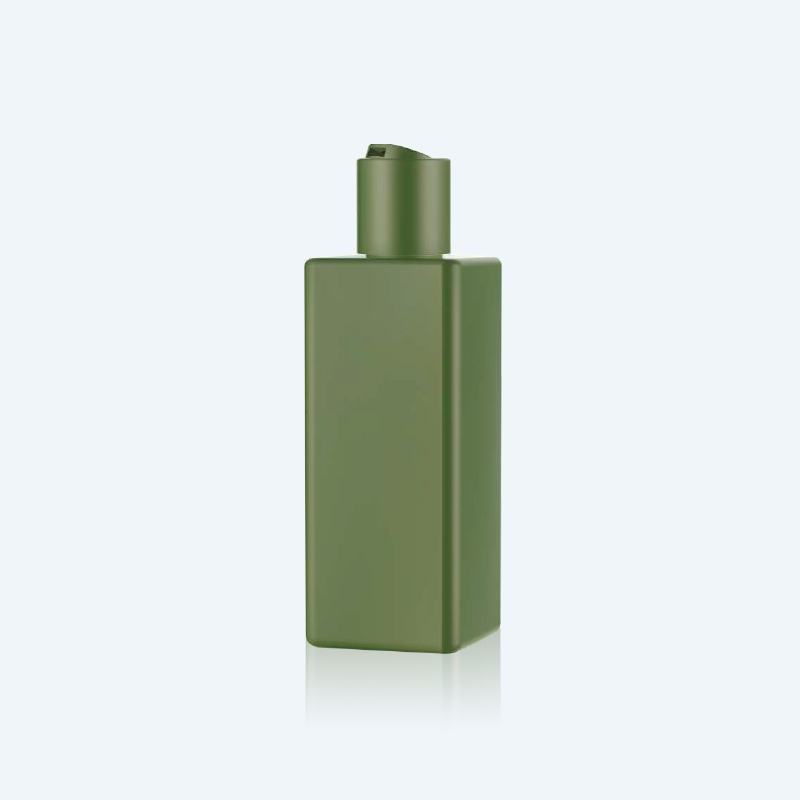 24C1-0200 200ml Green Empty PET Plastic Bottle Containers Press Cap Shampoo Washing Toner Packaging Bottles - 图片 1