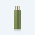 China Manufacturer 200ml Cosmetic PET Bottle Square-Shaped Bottle with Pump for Serum and Toner