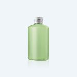 240 ml PET Round Cap Green Bottle with 24 mm Foam Seal Cap Flat Bottle Body for Cosmetics