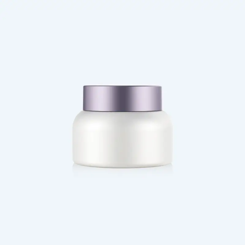 52B1-0050 50ml Purple Cap PET Plastic Jars Empty Cosmetic Container with Cream Bottle Lids for Skin Care Cosmetics Packaging - 图片 1