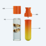 50ml Round Cylinder Double-layer Airless Bottle Transparent Cap PP Spring Outside Pump Round Bottom Design - 图片 2
