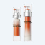 Wholesale Beauty 30ml Slim Fresh-Keeping Refillable Cosmetic Airless Bottles Pet Blue Double-Wall Empty Cosmetic Cream Bottle