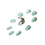 Custom Logo Green Compact Powder case Pressed Powder Packaging Cosmetic Makeup Powder case - 图片 4