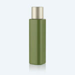 Cosmetic Package 120ml Green Plastic Bottle with Spray Lotion Pump Gold Lid