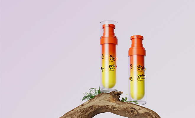 Double-layer airless bottle full view cosmetic packaging for skincare products