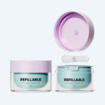 Macaron Color 100ml Refillable Plastic Cream Jar Cosmetic Containers for Lotion Bottle Replacement Cream Jar With No Disc Design