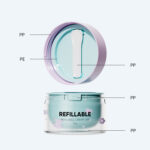 晟祺定制PP圆形100g旋盖卸妆膏瓶带勺子 食品级材质防漏美妆包装瓶 - 图片 2