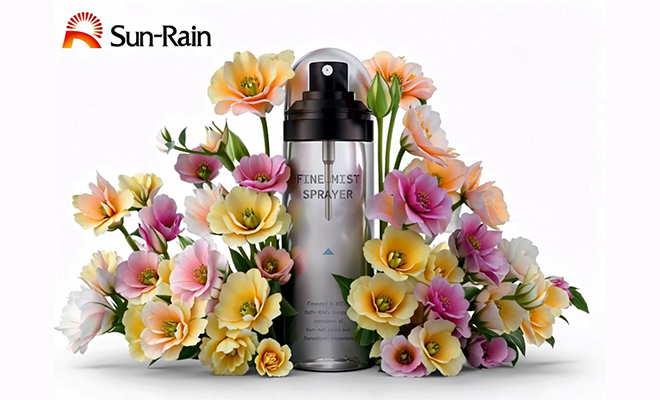 PET bottle with transparent dome cap for cosmetic packaging